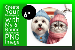 Trendy Circle Design Sublimation PNG , Dog and cat Product Image 1