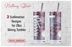 Monogram Sneaker patterns for 20oz SKINNY TUMBLER. Product Image 1