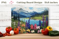 Mountains Cutting Board, Forest Cutting Board Design Product Image 1