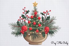 Christmas Tree Arrangement Decoration Clipart PNG Product Image 1