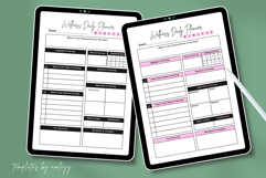 Minimalist Wellness Daily Planner Template, Editable Daily Product Image 4
