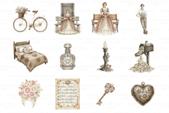 Antique Sepia Valentine Day Clipart Product Image 3