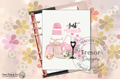 Pink Just Married Wedding PNG Bride Clipart Sublimation Product Image 9
