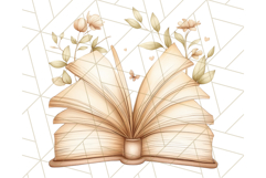 Cozy Book Lover Clipart PNG, Aesthetic Reading Graphics Product Image 5