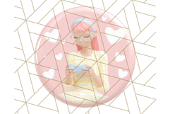 Pastel Gamer Girl Clipart PNG, Kawaii Gaming Elements Product Image 5