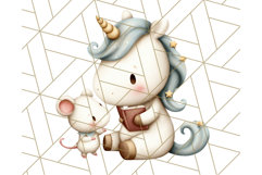 Magical Bookish Unicorn PNG Clipart Reading Books &amp; Stories Product Image 5