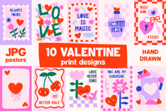 10 Cute Valentines Day Wall Art Bundle Product Image 1
