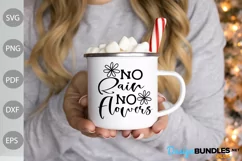 No Rain, No Flowers SVG Design / Boho Girl Quote SVG Design Product Image 3
