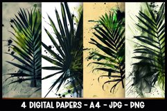 4 Beautiful Leaves Digital Papers I Junk Journal Pages Product Image 1
