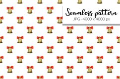 bells watercolor pattern | bells watercolor digital paper Product Image 1
