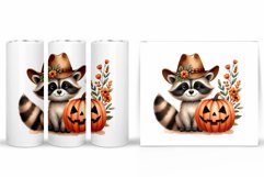 Halloween Raccoon Tumbler. Cute Halloween Tumbler Design Product Image 2