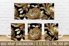 3D Mug Wrap | 3D Flower Mug Sublimation Design Product Image 1