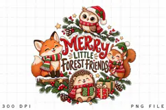 Merry Little Forest Friends Christmas Woodland Animals Product Image 2