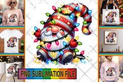 Sublimation Magic Gnome Glittery Christmas in 3D PNG Product Image 1
