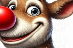 Funny Reindeer Christmas PNG | Cute Deer Sublimation Design Product Image 5