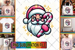 Santa Claus Sublimation Magic: Glittery Christmas in 3D PNG Product Image 1