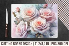 Flower Cutting Board | Kitchen Glass Cutting Board Product Image 1