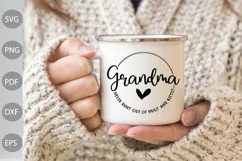Grandma Never Runs Out Of Hugs And Kisses SVG Cut File Product Image 3