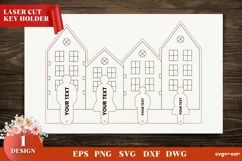 Family Key Holder Laser Cut | Family Keychain Svg Product Image 1