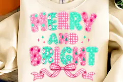 Merry and Bright PNG, Preppy Merry Coquette Christmas PNG Product Image 2