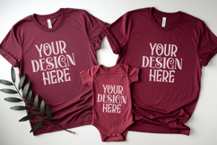Christmas Family Matching Group Flat Lay T-Shirt Mockups Product Image 1