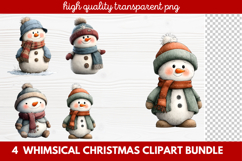 Whimsical Christmas Clipart | Cute Festive Holiday PNG Product Image 1