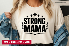 Strong Mama Quote Typography SVG PNG Product Image 1