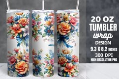 Floral Spring flowers Tumbler Wrap, Floral Tumbler Wrap Product Image 1