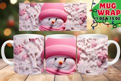 Frosty Beauty in 3D: Winter Sublimation Mug Wrap Product Image 1