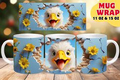 Cute Critters in Every Sip: Mug Wrap Sublimation Product Image 1