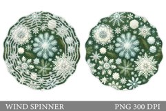 Snowflakes Wind Spinner Sublimation. Winter Wind Spinner Product Image 1