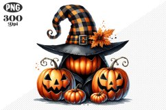 Halloween Pumpkin Sublimation - Clipart PNG Design Product Image 1
