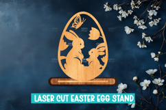 Easter Egg Laser Cut Stand SVG I Laser Cut Easter Egg Decor Product Image 6