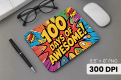 100 days of school Mouse Pad, Teacher PNG Sublimation Design Product Image 1