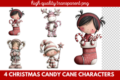 Christmas Candy Cane Characters Clipart Product Image 1