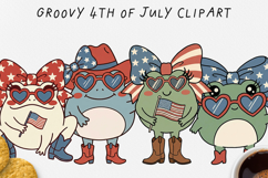 Groovy 4th of July Clipart Bundle 80 PNG Product Image 5