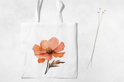Watercolor Terracotta Flowers Clipart, PNG. Product Image 3