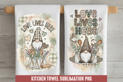 Love lives here - Kitchen Towel Sublimation, Kitchen Towel Product Image 1