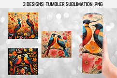 Birds style mexican Tumbler Sublimation Design Product Image 1