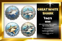 Great White Shark Wind Spinner Sublimation - 04 Variations Product Image 1