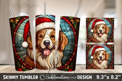 Stained Glass Christmas Dog Wrap - Stained Glass Tumbler Product Image 14