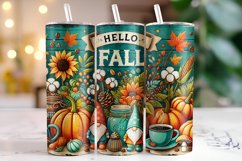 Hello Fall Tumbler Wrap | Sublimation | Tumblers Product Image 1