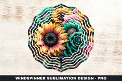 Flowers Wind Spinner Sublimation Design Product Image 1