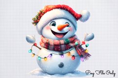 Funny Christmas Snowman Clipart PNG Product Image 1