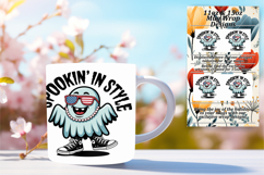 Stunning 15oz Png Mug Wrap Design , Funny Ghost Product Image 1