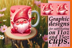 Whimsical Gnome Mug Wraps with Love Product Image 1