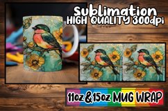 Bright spirits 11oz 15oz sublimation wrap, 3D Bird Product Image 1