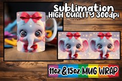 11oz 15oz Mug Wrap with 3D Christmas Characters Product Image 1