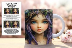 Lovely 15oz Mug Wrap Png Template , Fairy Product Image 1