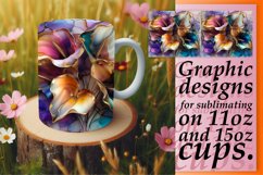 Blossom Bliss Mug Wrap: 3D Sublimation Design Product Image 1